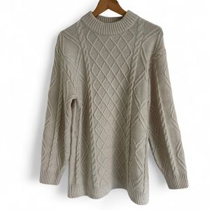 H&M Textured Knit Beige Sweater